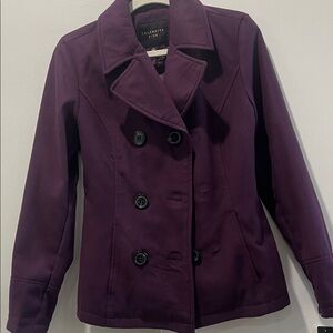 Celebrity Pink Women's Deep Purple Peacoat